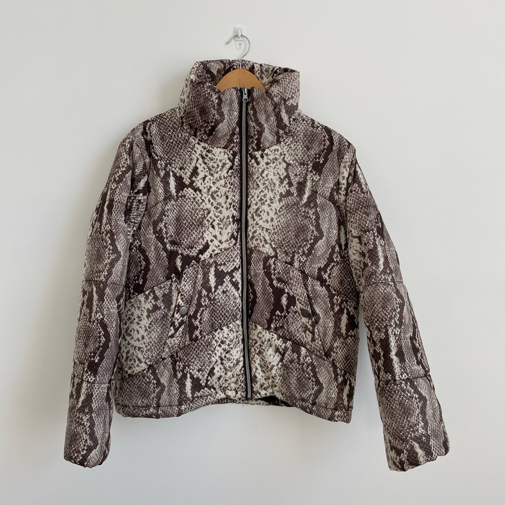 Me Jane snakeskin puffer jacket
